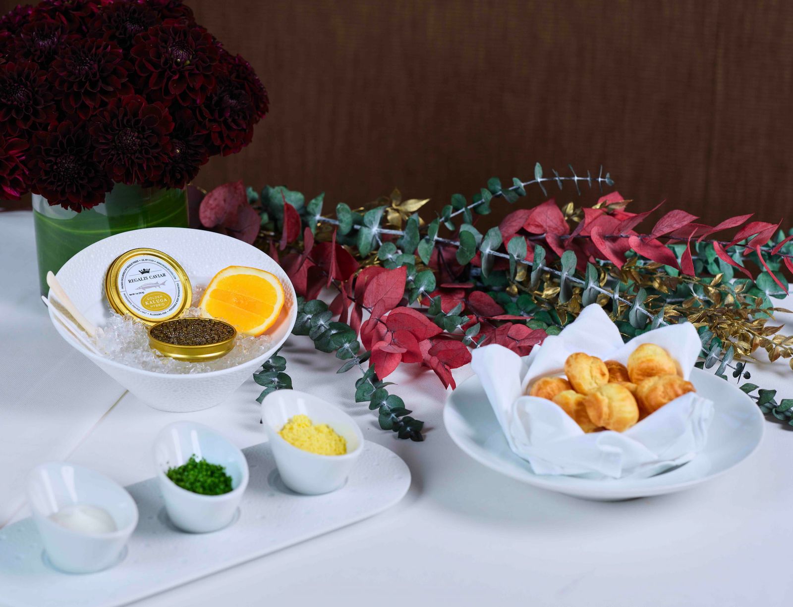 Christmas Eve caviar with family & holiday party at Ai Fiori