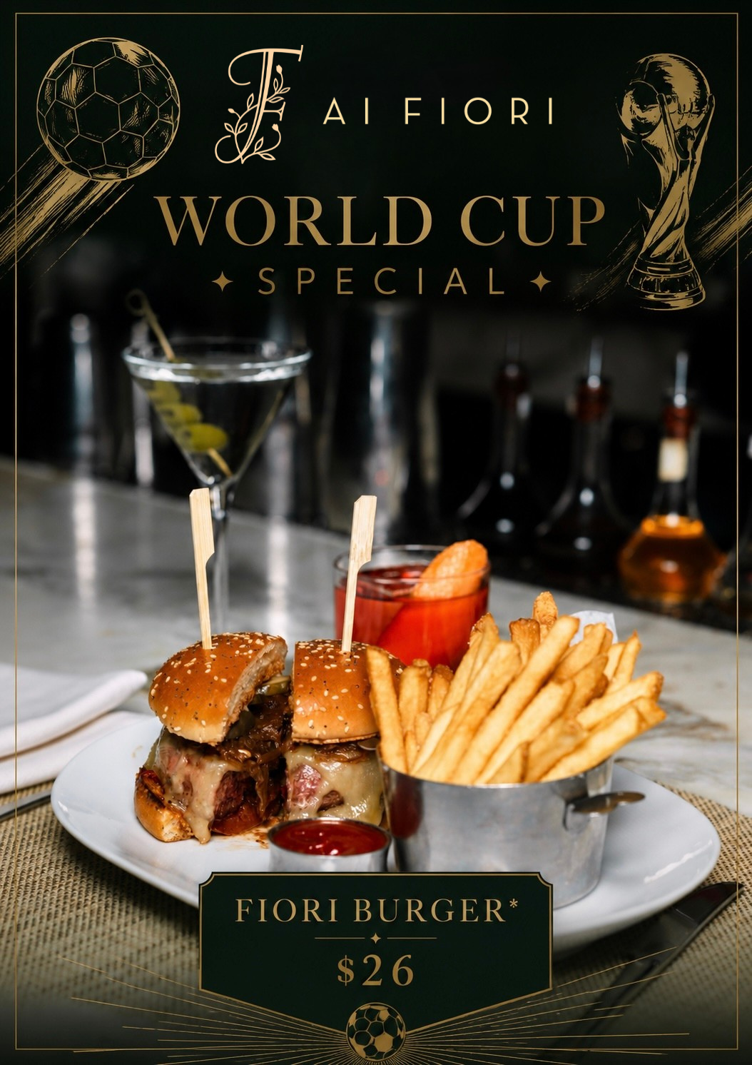 2026 World Cup | Bar Fiori Burger Special